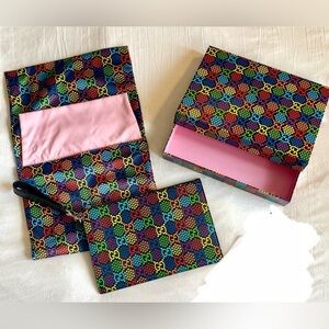 BRAND NEW Gucci Psychedelic Pouch with all original boxes, and copy of receipt.